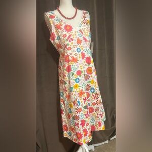 NEW HARVE BENARD Floral Multicolor Sleeveless Dress